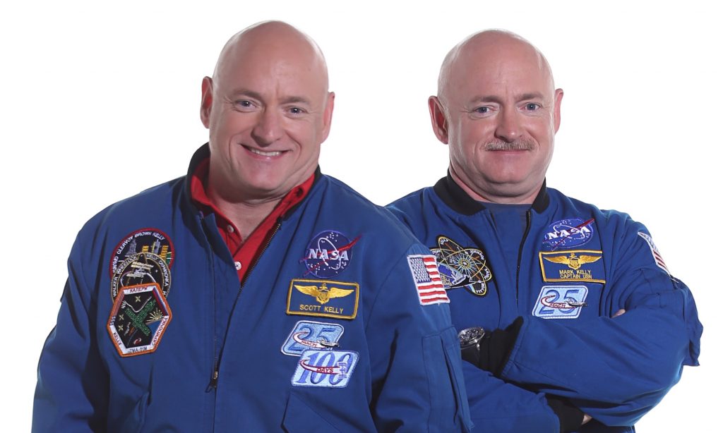 Nasa's twin astronauts Scott and Mark Kelly.
