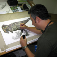A arte de criar imagens para os dinossauros